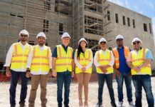 Ministro Jean Luis Rodríguez y procuradora Yeni Berenice Reynoso supervisan construcción de la Ciudad Judicial de Santo Domingo Oeste